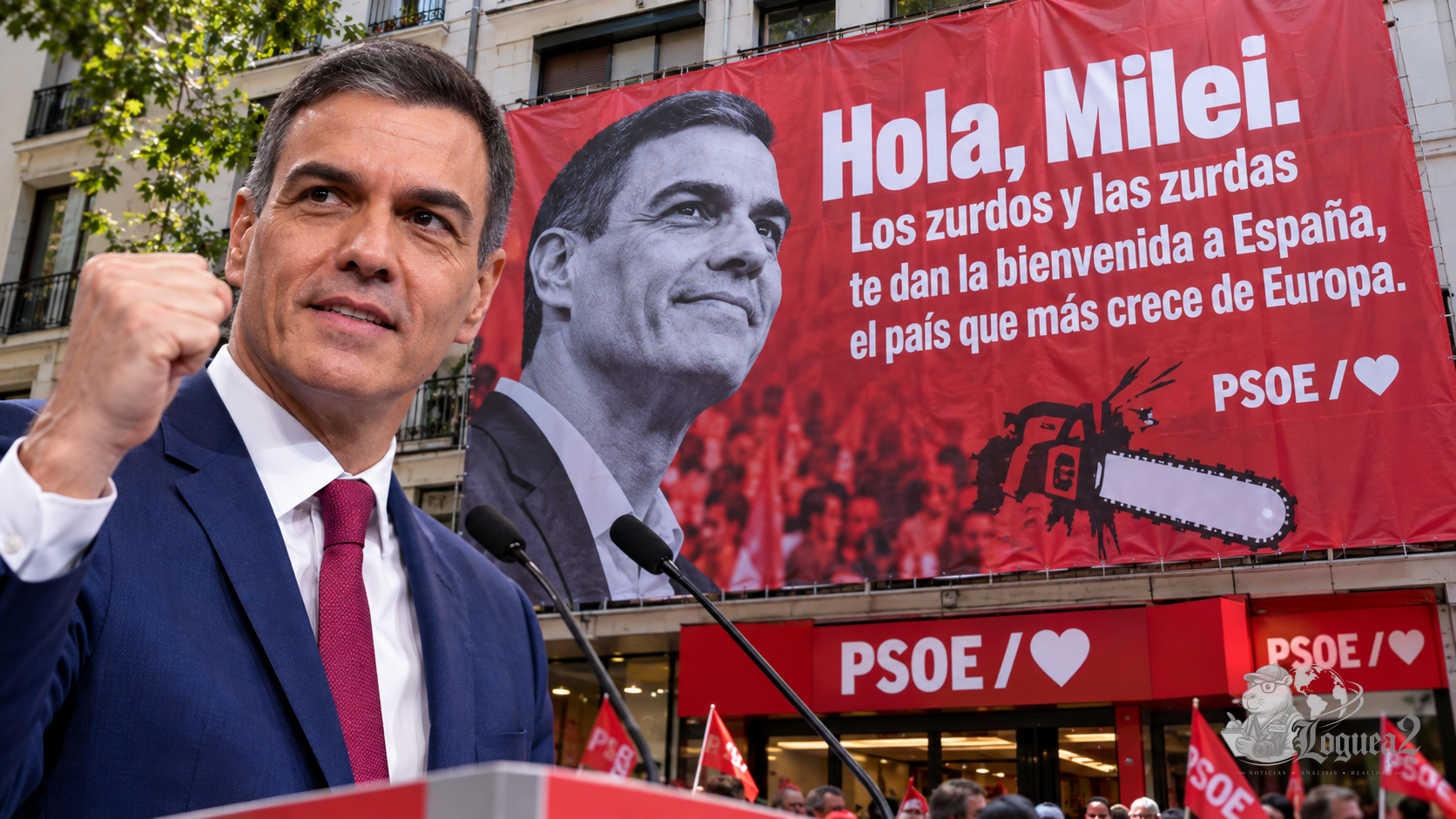 Pedro Sánchez respondió a Milei con una campaña desafiante: “Zurdo y orgulloso”