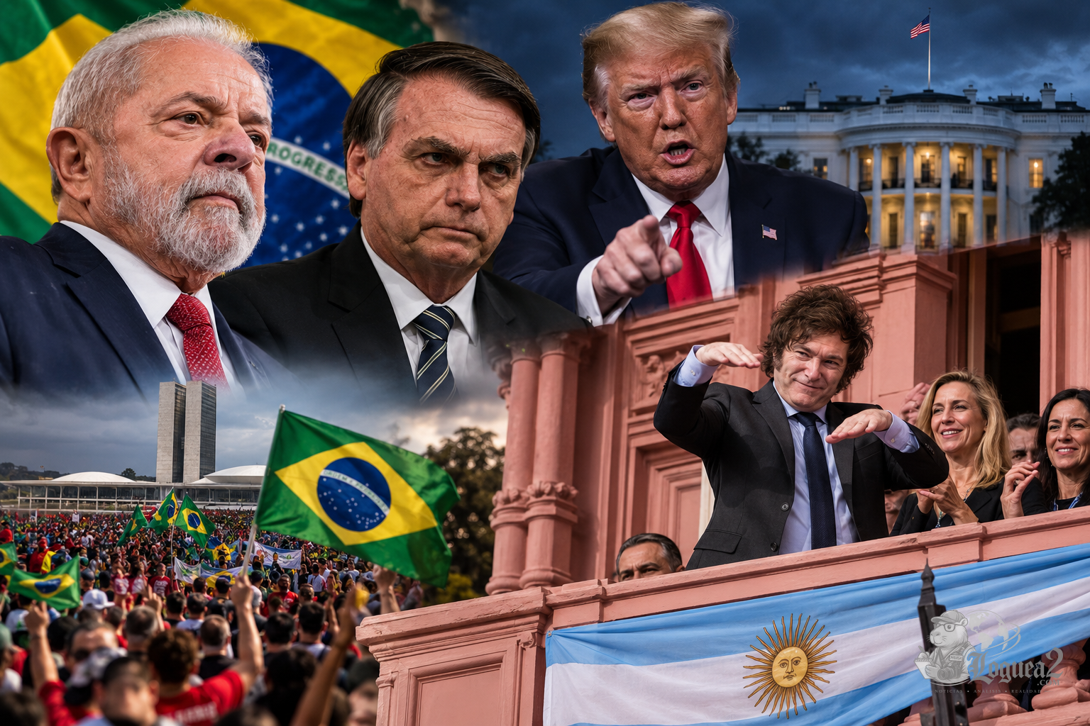 Brasil en llamas políticas: Trump habla de fraude, Bolsonaro exige anular las elecciones y Milei sale a «farmear aura» desde la Casa Rosada