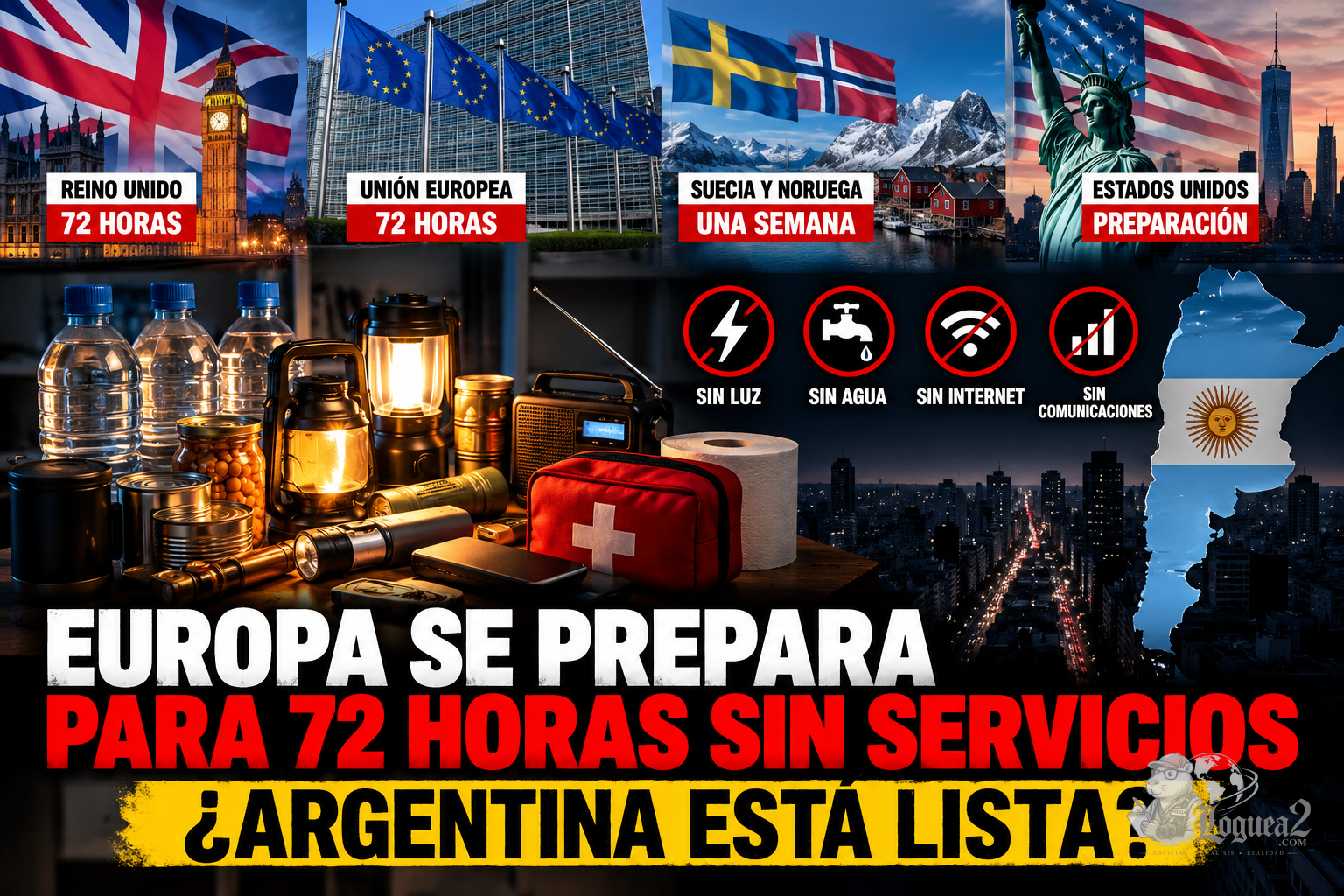 Europa se prepara para 72 horas sin luz, agua ni internet: ¿Argentina está lista para enfrentar una emergencia similar?